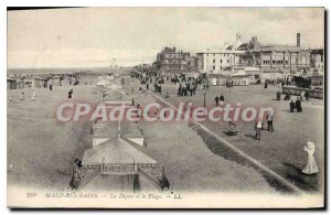 Old Postcard Malo les Bains and La Digue Beach