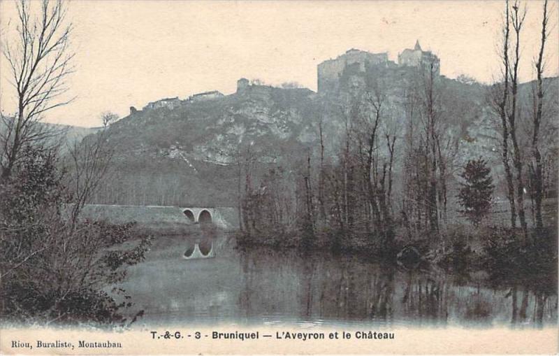 82 - Bruniquel - L'Aveyron et le Château