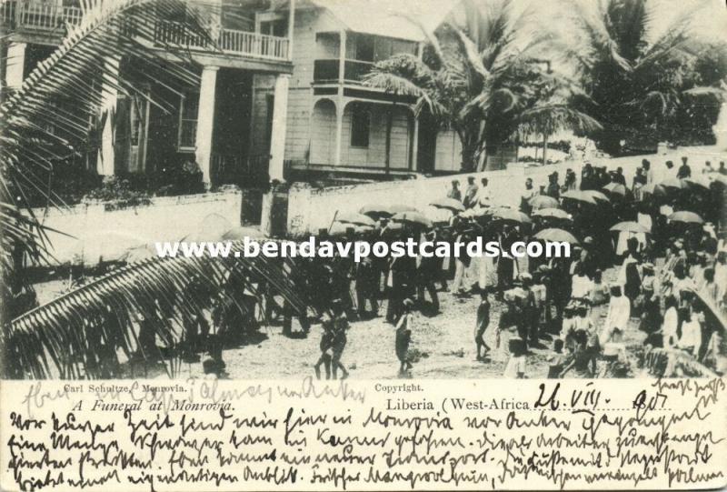 liberia, MONROVIA, Native Funeral Scene (1901)