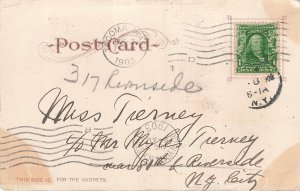 SPOKANE WASHINGTON~UPPER SPOKANE FALLS  & BRIDGE~1903 POSTCARD