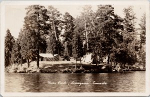 Motor Park Temagamai Ontario c1949 NB & Tim RPO Real Photo Postcard G40