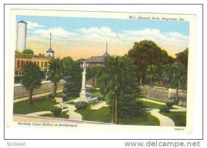 Showing Union Station in Background, Phoenix Park, Waycross, Georgia, 1930-1940s