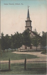 Postcard Salem Church Gilbert PA