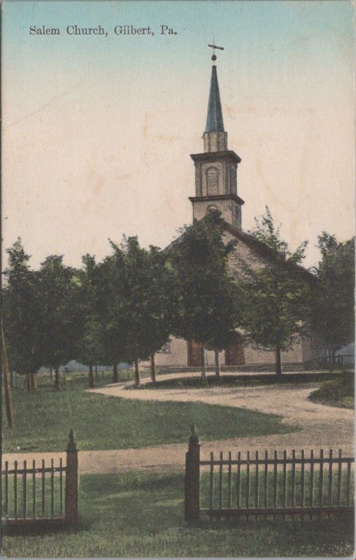 Postcard Salem Church Gilbert PA