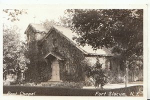 America Postcard - Post Chapel - Fort Slocum - New York - Ref TZ4459