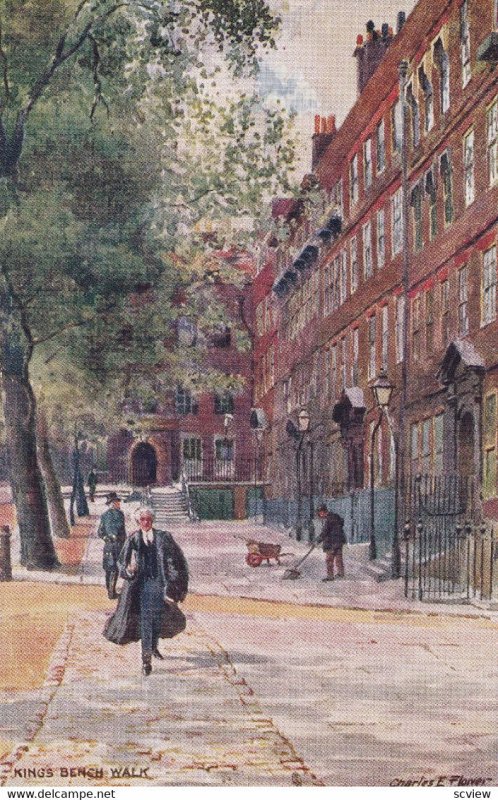 LONDON, England, 1900-1910s; Kings Bench Walk, TUCK #1538