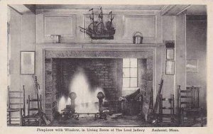 Massachusetts Amhurst The Lord Jeffery Fireplace With Window In Livingroom Al...