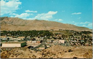 Vtg El Paso Texas TX Aerial View City View Franklin Mountains Postcard