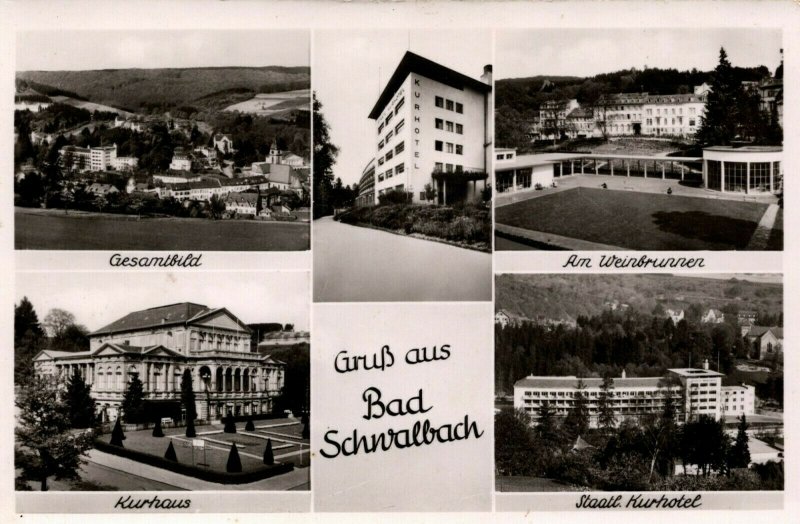 Germany Gruss aus Bad Schwalbach RPPC 03.69