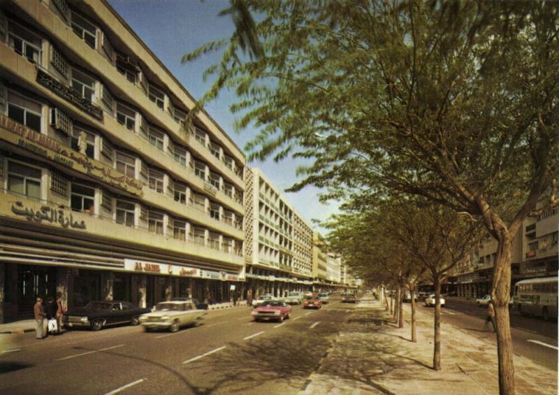 kuwait, Fahd Al-Salem Street, Cars (1960s)