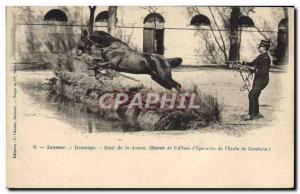 Old Postcard Saumur Horse Equestrian Dressage Jumping fluke