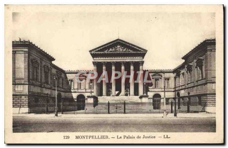 Old Postcard Montpellier Courthouse