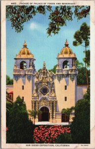 Facade Of Palace Of Foods And Beverages San Diego Exposition California C178