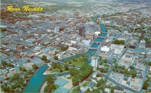 Reno Nevada 1950s Airview Sierra News #C18228 Roberts Postcard 21-12641