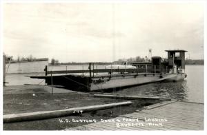 20591 MN Baudette U.S.Customs Dock and Ferry Landing,  Car on Ferry,  RPC