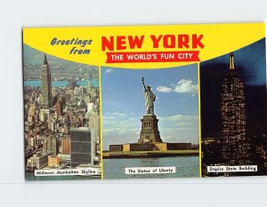 Postcard The World's Fun City, Greetings from New York