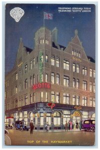 1959 Scotts London Top off the Haymarket England Vintage Posted Postcard