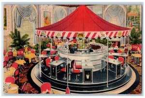 c1940's The World Famous Merry Go Round Boston Massachusetts Unposted Postcard