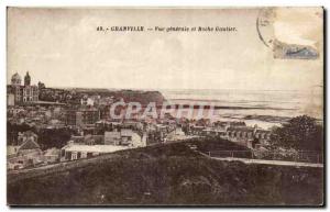 Old Postcard Granville General view and Roche Gautier