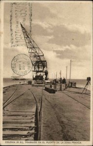 Colonia Trabajos Puerto Zona Franca URUGUAY Used c1930 Postcard