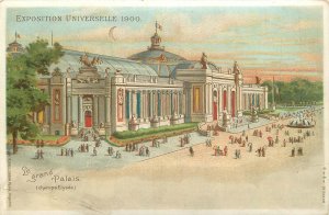 Postcard 1900 France Paris hold to light die cut exposition undivided 23-12542
