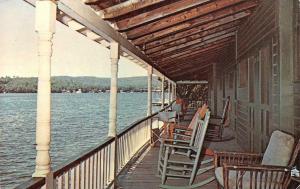 SPOFFORD, NH New Hampshire  CAMP NOTRE DAME~Club Porch~LAKE  Roadside  Postcard