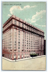 c1910 Exterior View Jefferson Hotel Building St Louis Missouri Unposted Postcard