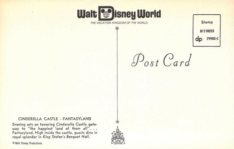 Walt Disney World 79903-C, Cinderella Castle, Fantasyland,  Vintage Postcard