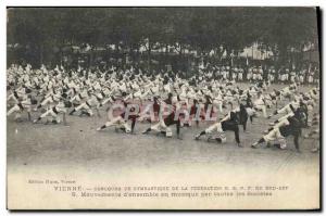 Postcard Old Vienna Gymnastics Competition of the federation GSPF Southeast M...