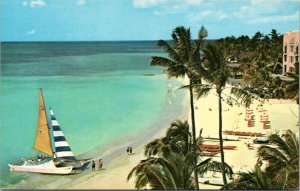 Postcard Hawaii  Waikiki Beach on the Island of Oahu - Pan Am advert