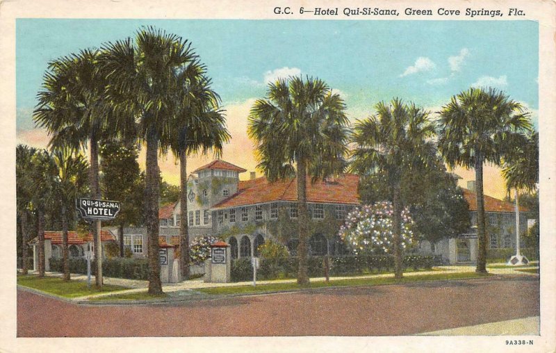 GREEN COVE SPRINGS, FL Florida  HOTEL QUI-SI-SANA  Clay County  c1920's Postcard