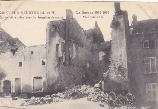 France Mont-Sur-Meurthe sons detruites par le Bombardement