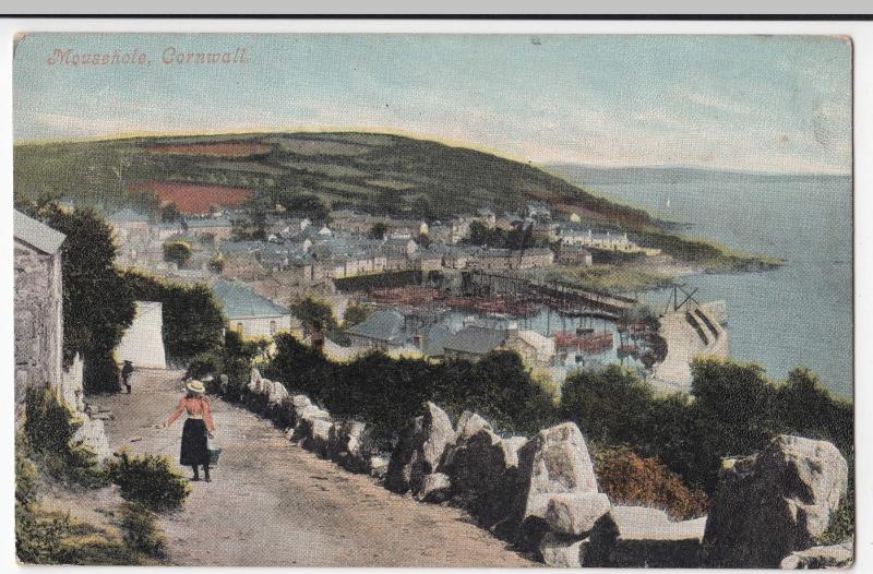 Cornwall; Mousehole PPC By Valentines, 1906 PMK To Mrs Short, Hale, Cheshire 