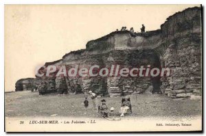 Postcard Old Luc Sur Mer Cliffs