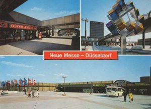 Neue Messe Dusseldorf Germany Oster Lange Bus Station Postcard