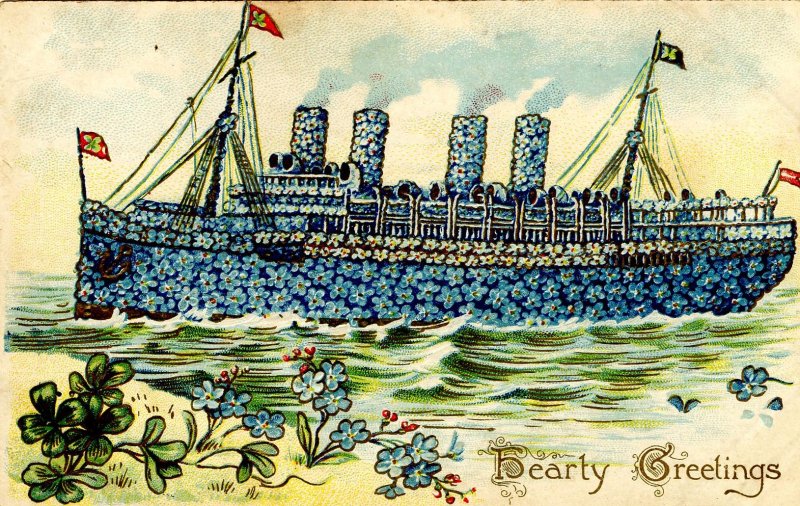 Greeting - Hearty, Floral Ship