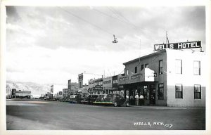 NV, Wells, Nevada, RPPC, Street Scene, Business Section, Photo No 157