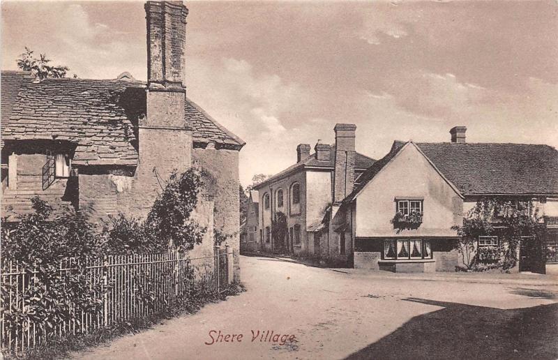 SHERE VILLAGE SURREY UK FRITH'S SERIES POSTCARD 1902