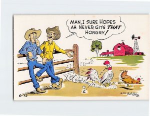 Postcard Man, I Sure Hopes Ah Never Gits That Hongry! with Comic Art Print