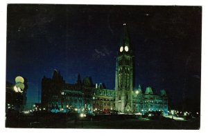 Parliament Buildings Illuminated, Ottawa, Ontario, Used 1968