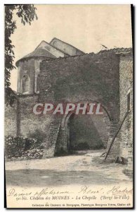 Old Postcard Chateau des Moines chapel Berze city