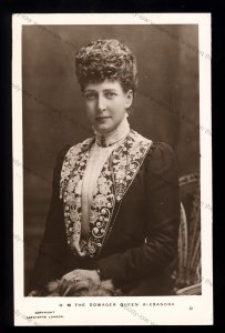 ROY530 - King Edward VII - Queen Alexandra with her Pekingese - Postcard