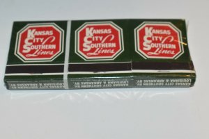 6 Kansas City Southern Lines 20 Strike Matchbooks