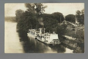 Mankato MN RP 1912 STEAMBOAT LORENE Minnesota River Steamer HOUSEBOAT