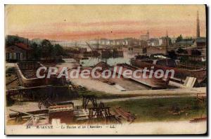 Old Postcard Roanne Basin and Building