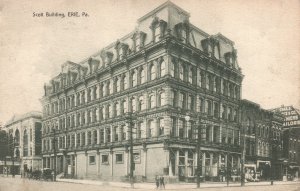 Vintage Postcard View of Scott Building Erie Pennsylvania PA