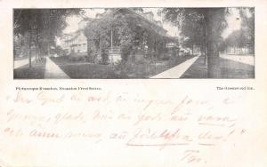 Evanston IL Panorama Postcard: The Greewood Inn c1906 UDB to Swedish Seminary