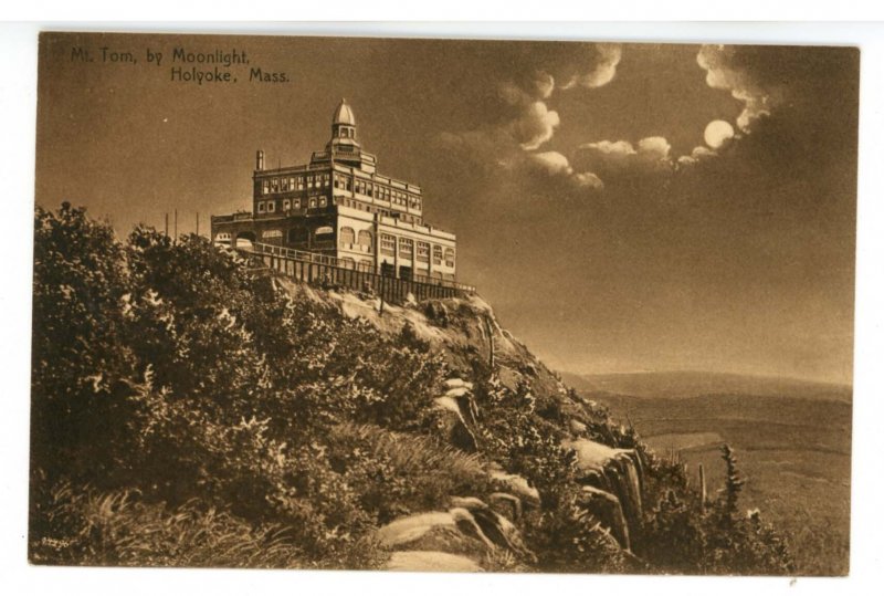 MA - Holyoke. Mt. Tom Summit House by Moonlight