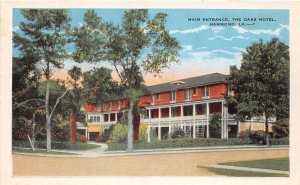 J38/ Hammond Louisiana Postcard c1920 Main Entrance Oaks Hotel 192