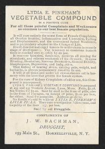 VICTORIAN TRADE CARDS (6) Lydia Pinkham's Vegetable Compound